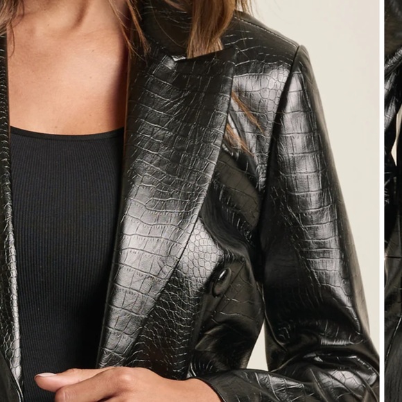 Brand new VENUS size xl Black faux leather jacket - Picture 7 of 10